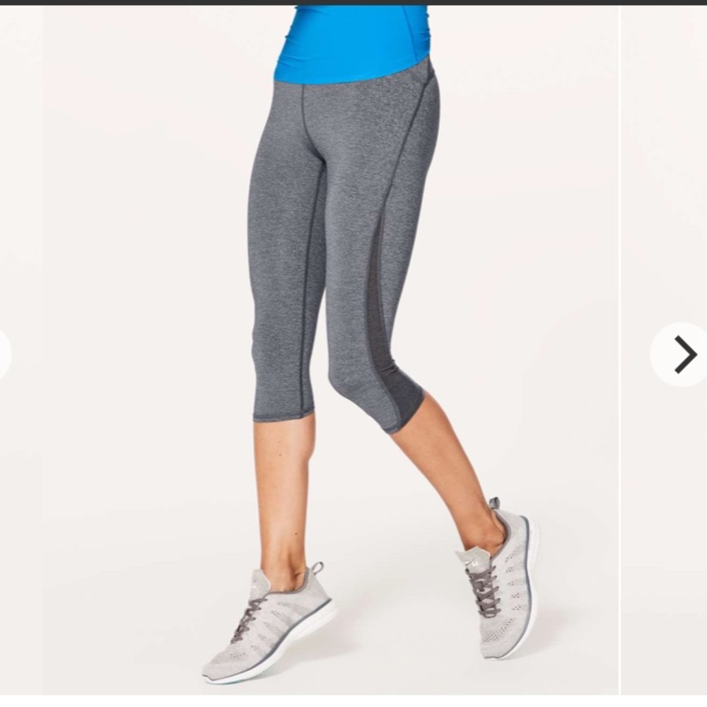 Lululemon Train Times Crop 17 Heathered Black